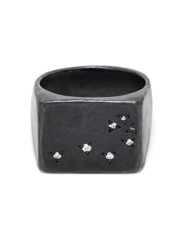 Seven Sisters Diamond Signet Ring