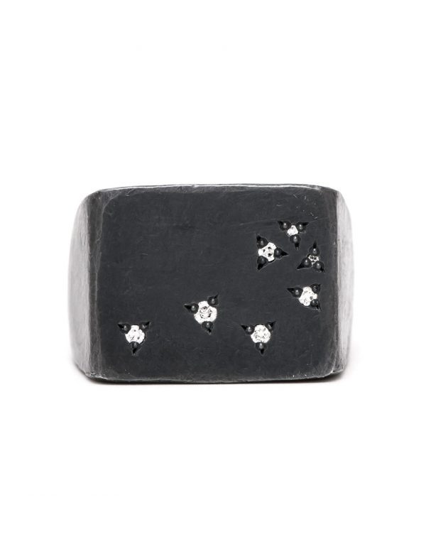 Seven Sisters Diamond Signet Ring