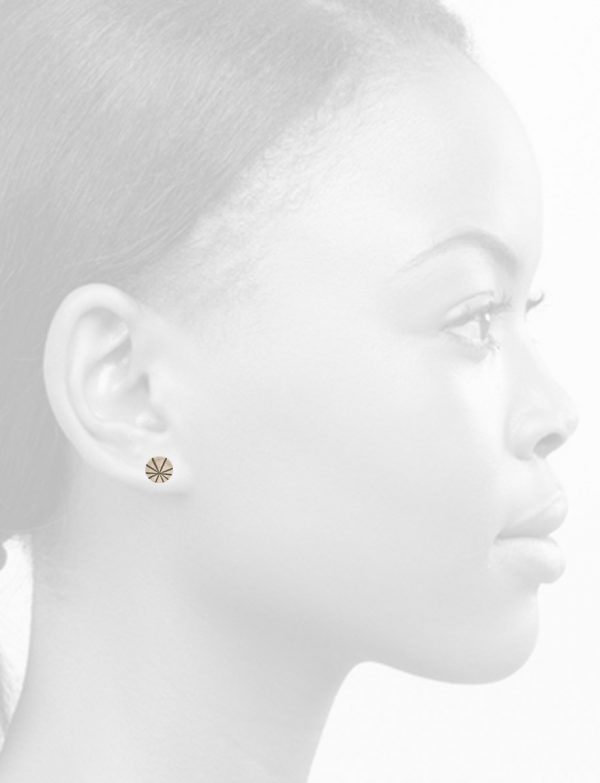Fan Shell Stud Earrings – Silver