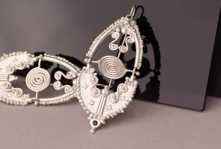 Spiral Coin Earrings by Romy Mittleman