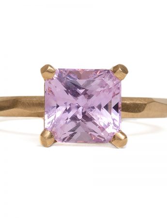 Radiant Cut Pink Sapphire Ring