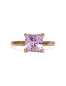 Square Radiant Pink Sapphire Ring - Krista McRae - Front