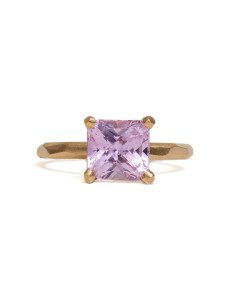 Square Radiant Pink Sapphire Ring - Krista McRae - Front