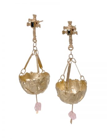 Botafumeiro Earrings – Gold & Tourmaline