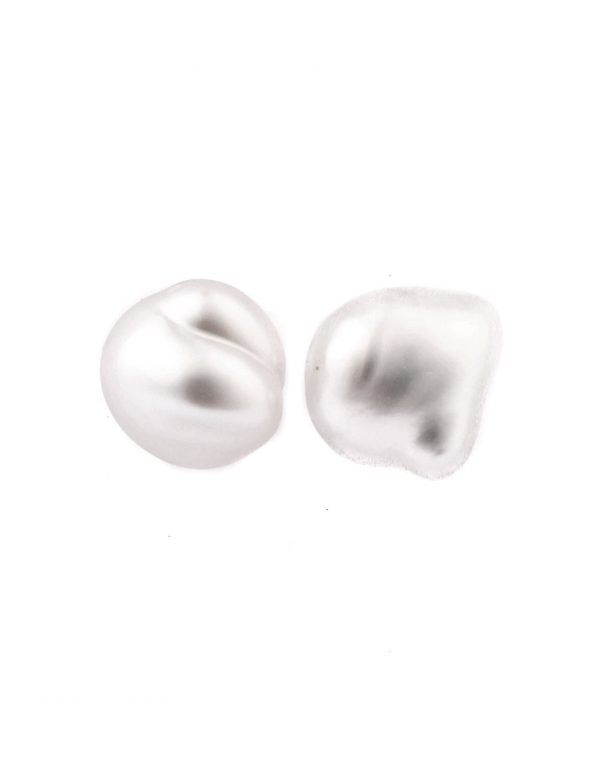 Keshi Pearl Stud Earrings – Silver #2