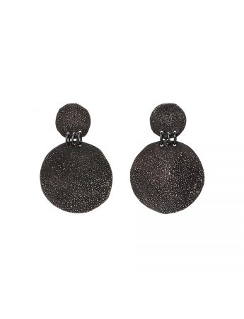 Large Disc Moonscape Earrings