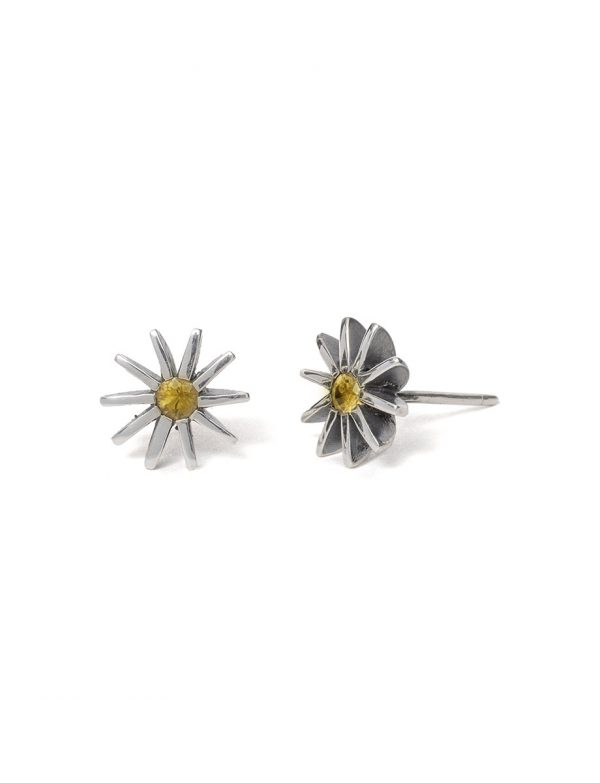 Small Radiant Star Earrings – Yellow Sapphire