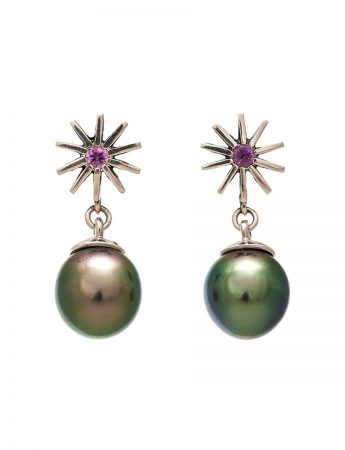 Radiant Star Sapphire Earrings – Tahitian Pearl