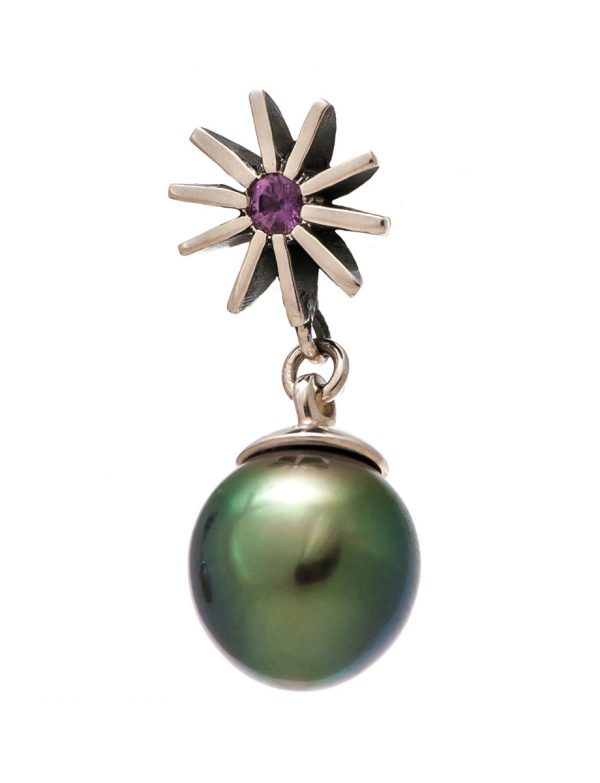 Radiant Star Sapphire Earrings – Tahitian Pearl