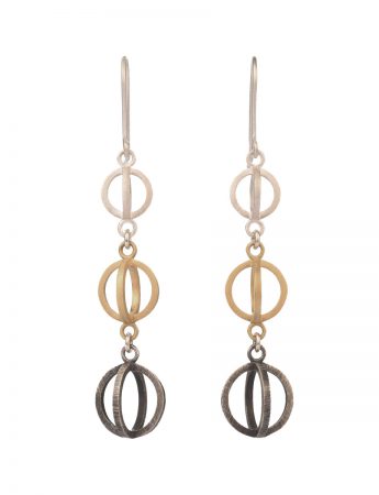 Trinity Earrings – Silver & Gold