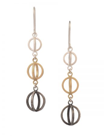 Trinity Earrings – Silver & Gold