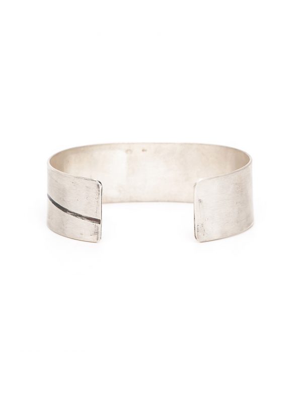 Japanese Plant Cuff – Silver