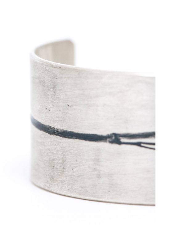 Japanese Plant Cuff – Silver