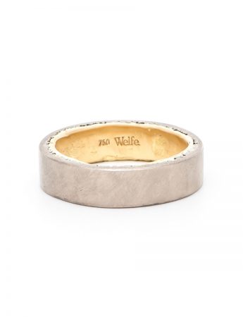 Twice Cast Wedding Ring – Yellow & White Gold