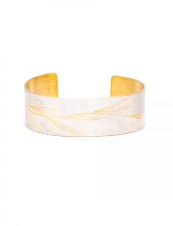 Wheat Cuff – Silver & Yellow Gold Plate