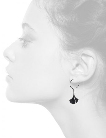 Black Chandelier X Long Hook Earrings