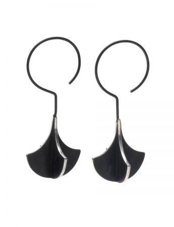 Black Chandelier X Long Hook Earrings