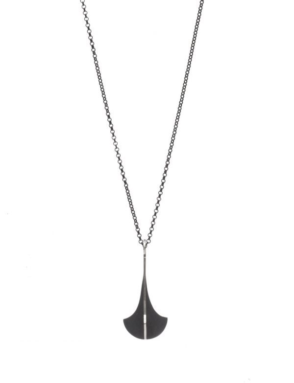 Black Chandelier X Pendant Necklace