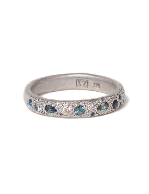 Blue Eternal Love Ring – White Gold