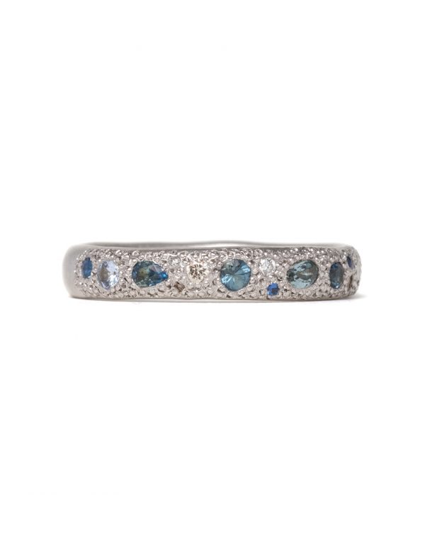 Blue Eternal Love Ring – White Gold