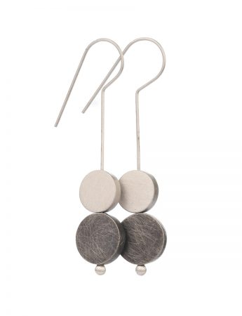 Duality Earrings – Black & Silver