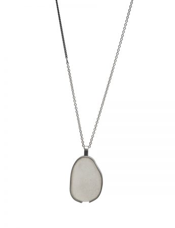 Large Beach Glass Necklace – Pale Aqua