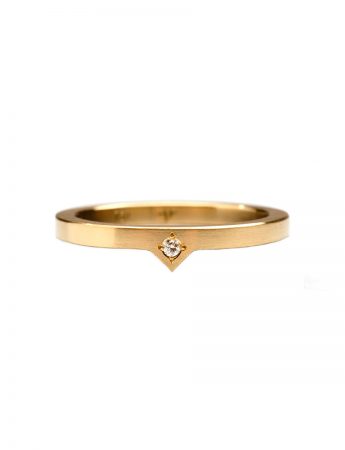 Diamond Triangle Stack Ring – Yellow Gold