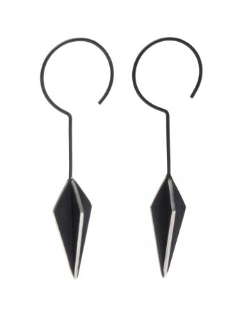 Black Kite X Long Hook Earrings