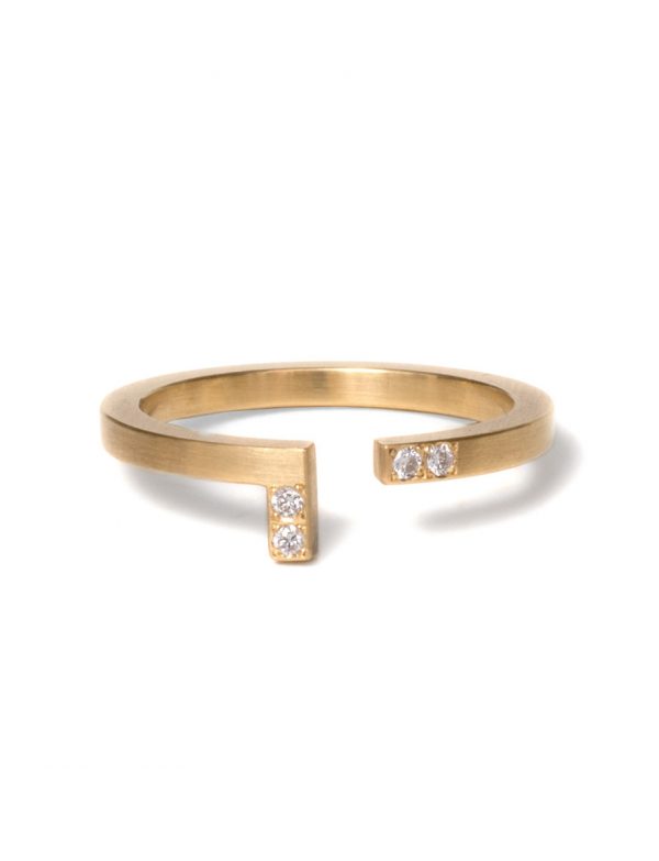 Ninety Degrees Diamond Ring – Yellow Gold