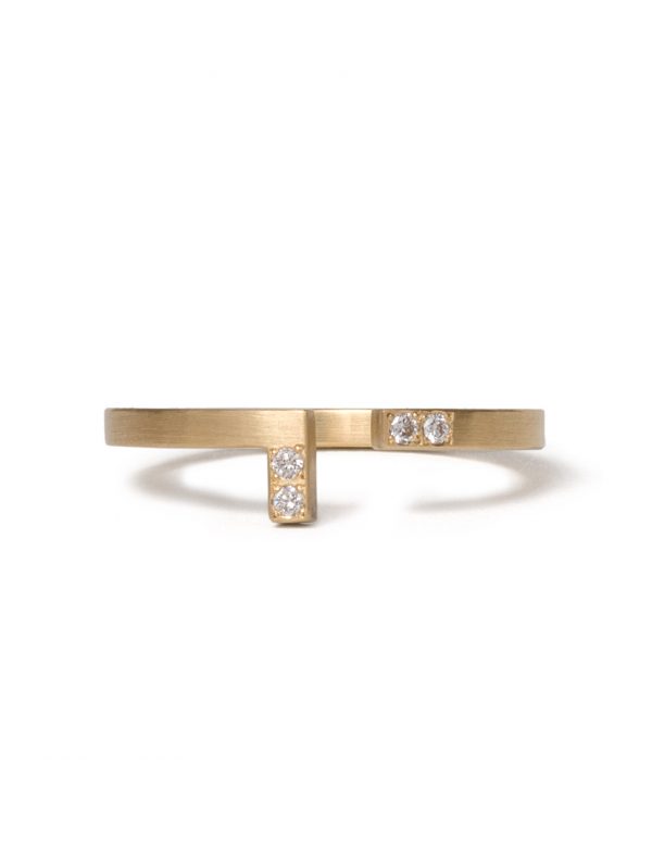 Ninety Degrees Diamond Ring – Yellow Gold