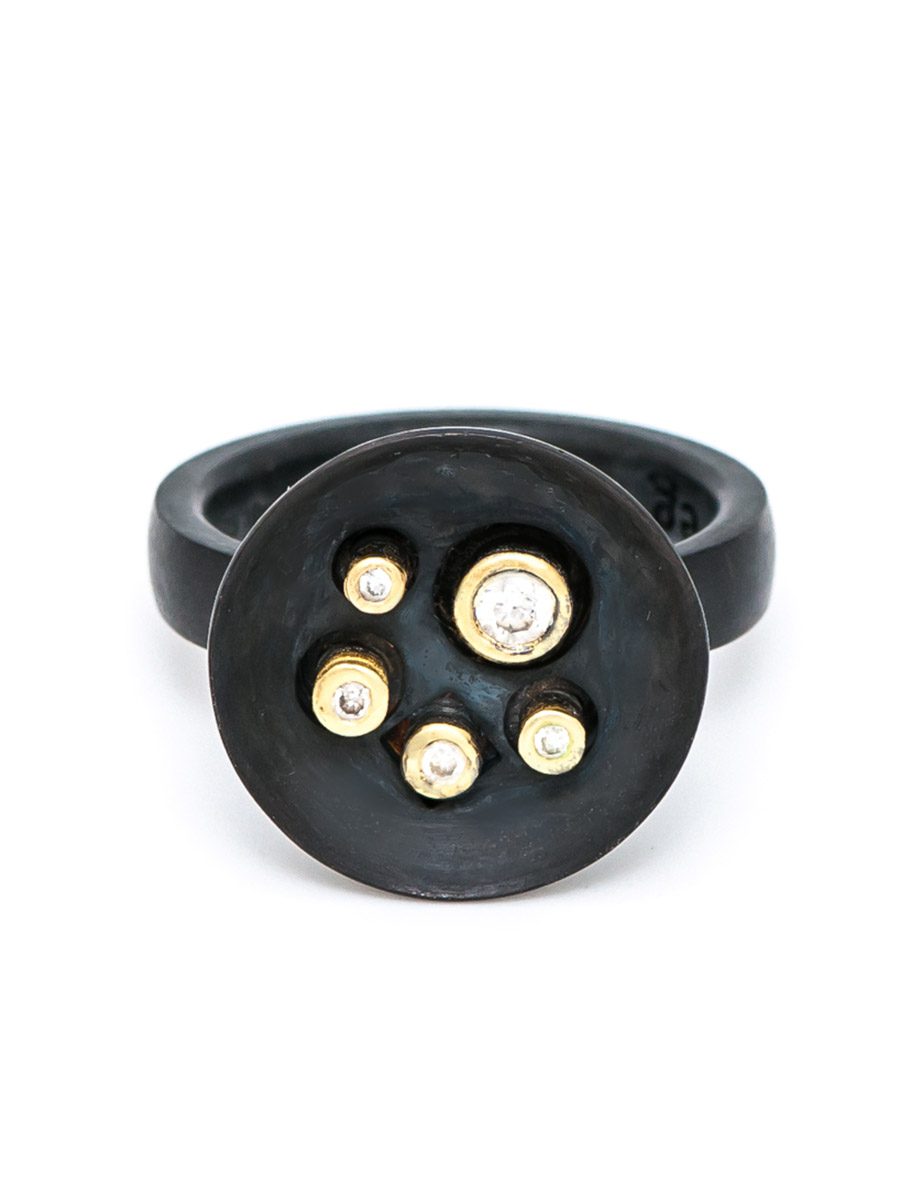Black & Diamond Collector Ring e.g.etal Melbourne