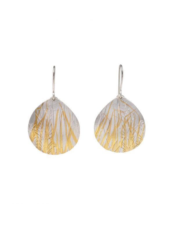 Grasses Earrings  – Silver & Gold