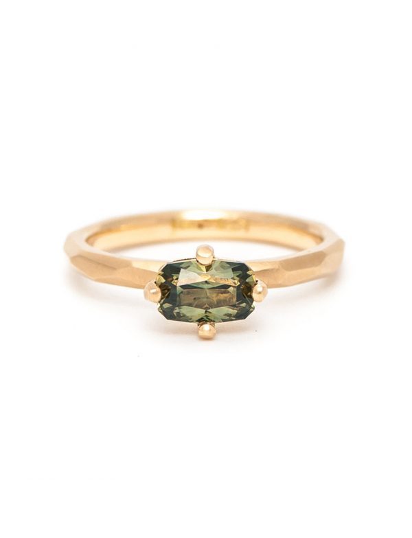 Green & Yellow Sapphire Ring