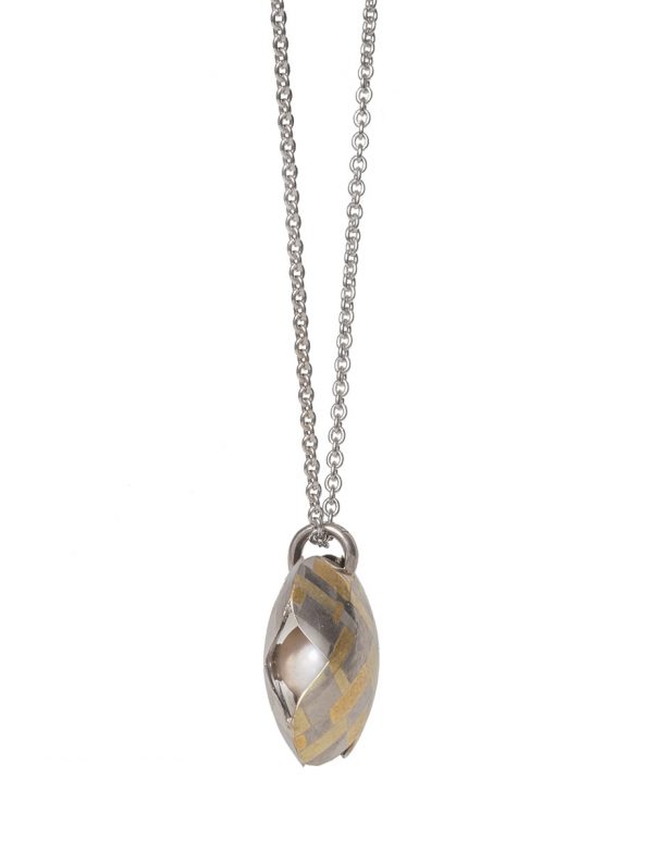 Hidden Pearl X Pendant Necklace