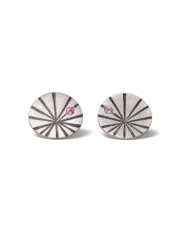 Large Fan Shell Stud Earrings – Sapphire