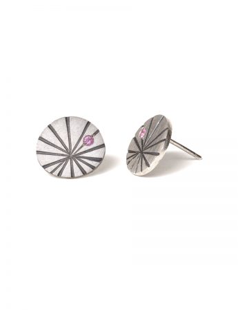 Large Fan Shell Stud Earrings – Sapphire