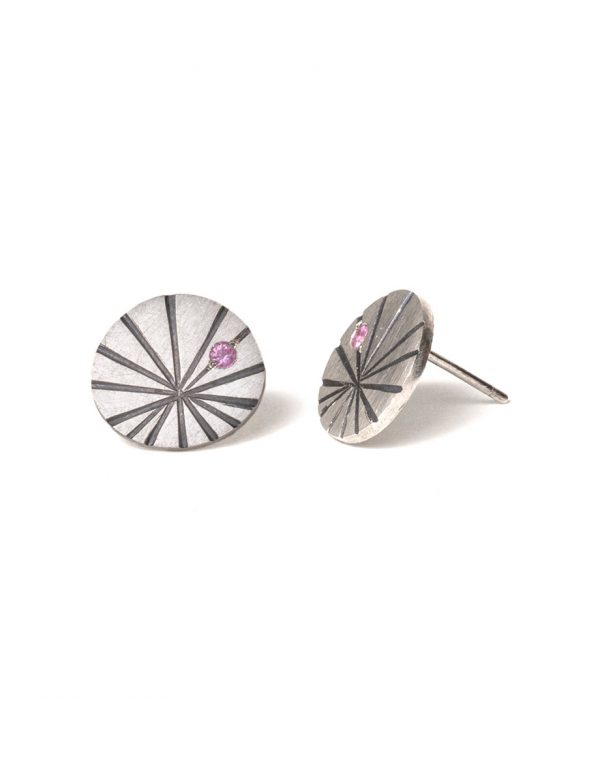 Large Fan Shell Stud Earrings – Sapphire
