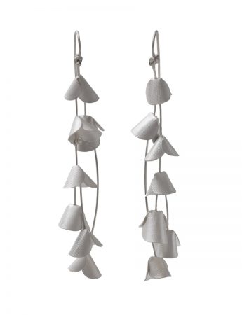 Long Jungle Cactus Earrings – Silver