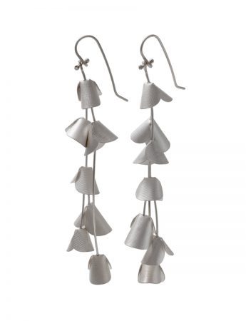 Long Jungle Cactus Earrings – Silver