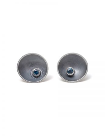 Midnight Sea Stud Earrings – Sapphire