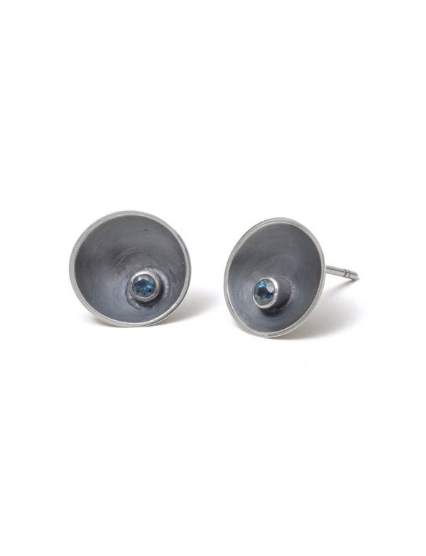 Midnight Sea Stud Earrings – Sapphire