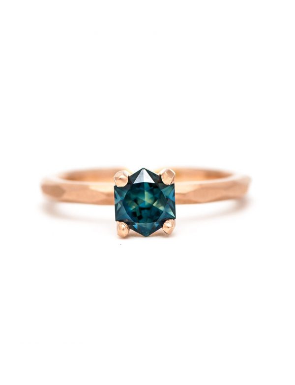 Narelle Hexagon Sapphire Ring – Rose Gold