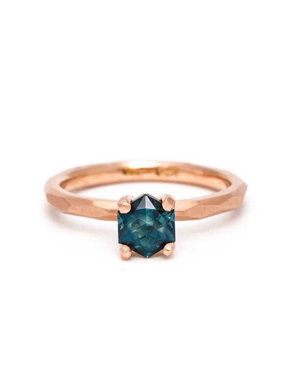 Narelle Hexagon Sapphire Ring – Rose Gold