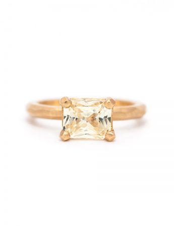Radiant Cut Yellow Sapphire Ring