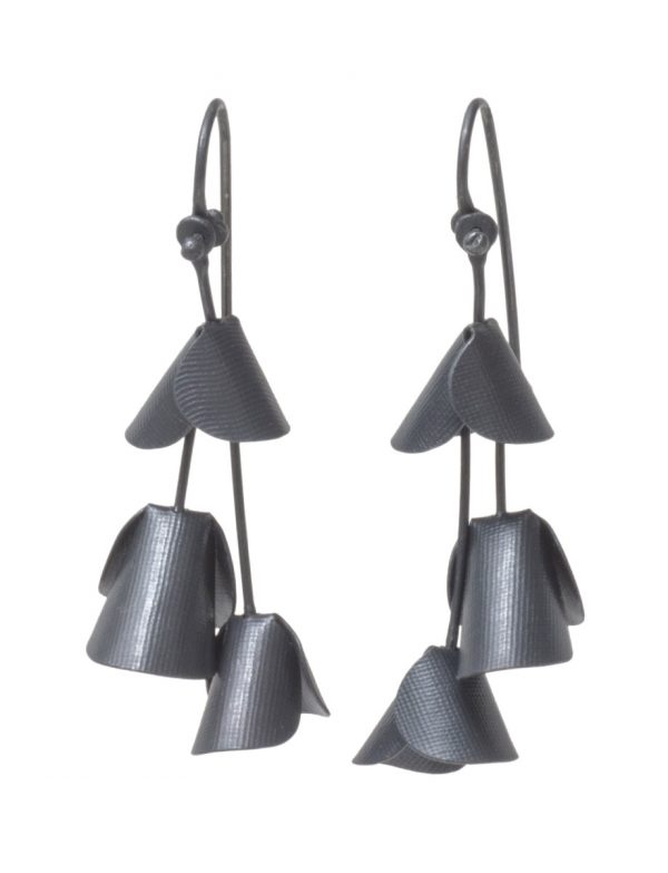 Short Jungle Cactus Earrings – Black