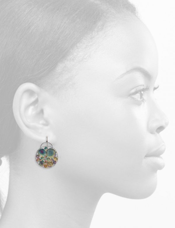 Small Lilypad Hanging Earrings