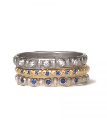 Sapphire Stitches Ring – Yellow Gold
