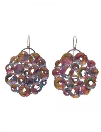 Open Pod Hanging Round Earrings