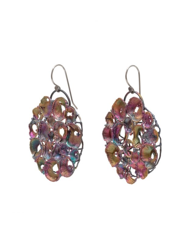 Open Pod Hanging Round Earrings