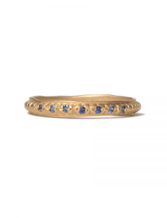 Sapphire Stitches Ring – Yellow Gold